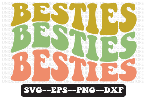 Besties Quote Retro Svg Design: A Timeless Embroidery Asset